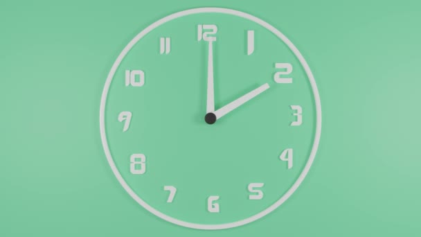 Loop 3d animation of a working mechanical clock with jumping numbers and minimalist design. The idea of the transience of time, an abstract composition with minimal design.图片