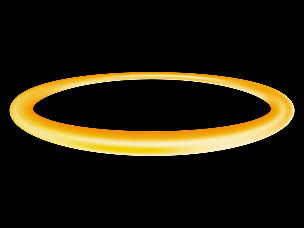 金光环。黄色圆圆的天使和神圣的象征，光芒四射的荣耀光环和宗教媒介的启示