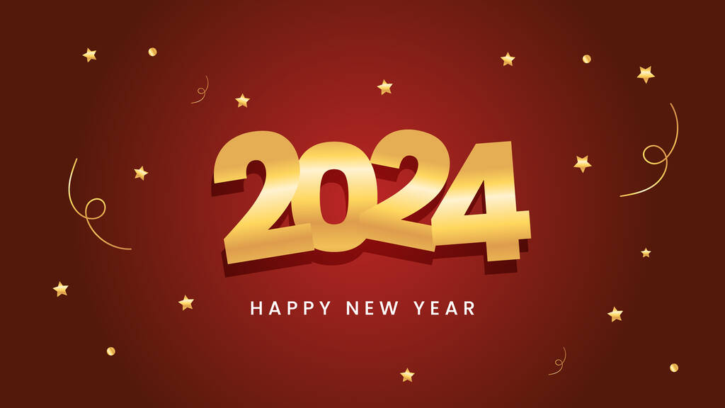 新年快乐2024背景设计模板 
