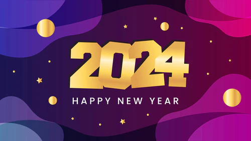 新年快乐2024背景设计模板 图片