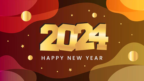 新年快乐2024背景设计模板 图片