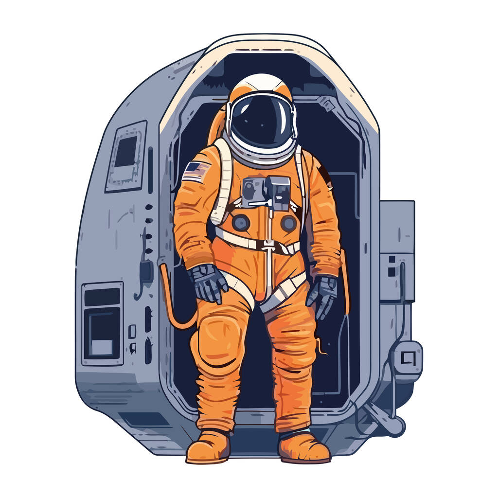 穿着太空服的航天员被隔离图片