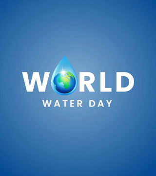 世界水日。社交媒体贴文的水日创意设计.图片