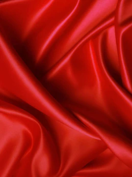 红色缎子织物的抽象背景。3d说明.图片