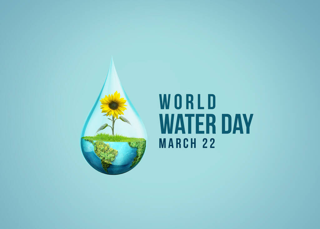 世界水日概念。每一滴都很重要节约用水与世界环境保护概念- -环境日图片