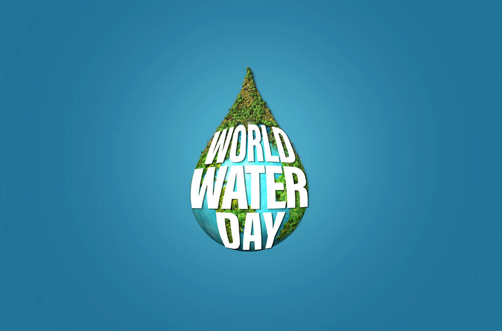 世界水日概念。每一滴都很重要节约用水与世界环境保护概念- -环境日与地球日.图片