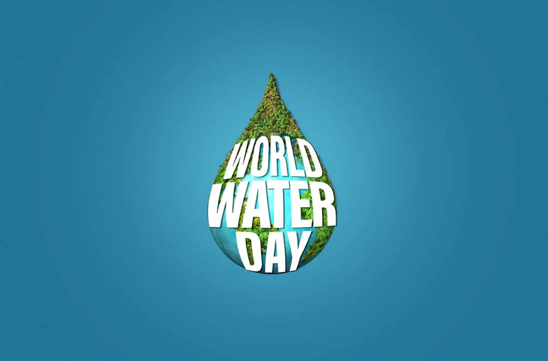世界水日概念。每一滴都很重要节约用水与世界环境保护概念- -环境日与地球日.