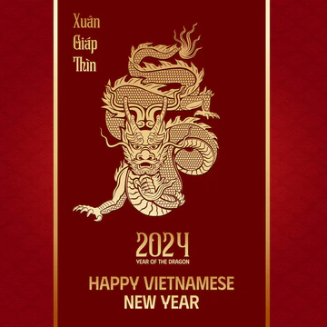 龙2024 。越南龙年快乐（翻译：新年快乐） )图片