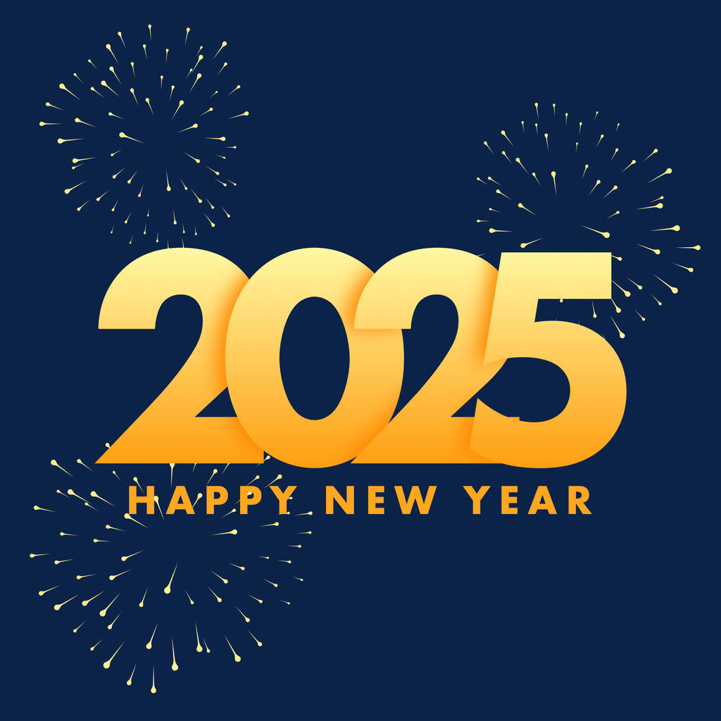 快乐的2025年新年背景图解。2025年新年网页横幅模板