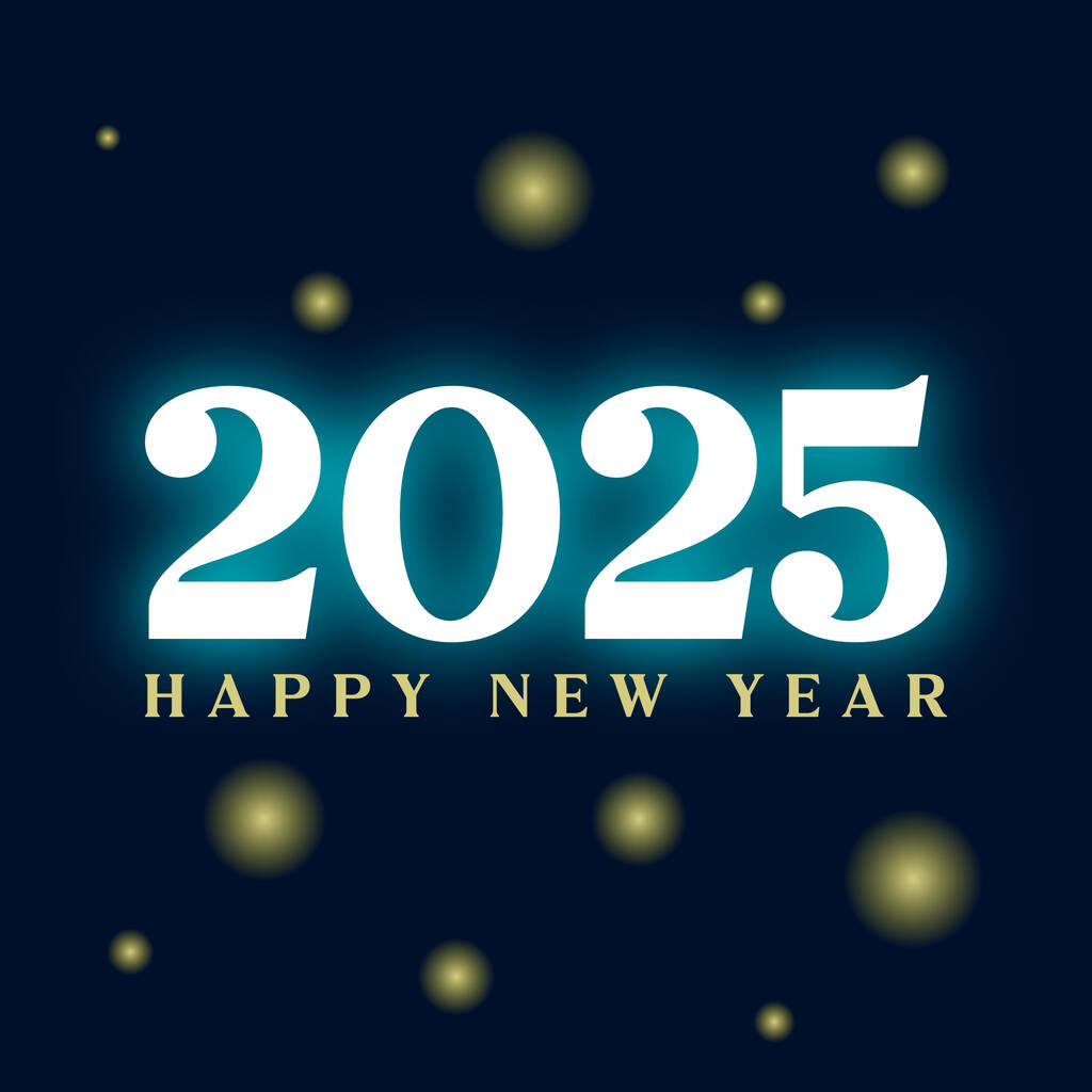 快乐的2025年新年背景图解。2025年新年网页横幅模板